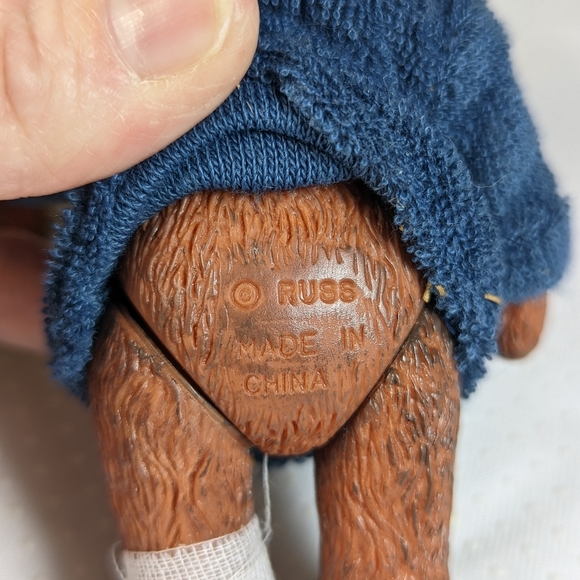 Russ Teddy Bear Vintage Figurine Movable Legs And Arms 4.5 in Mama And Papa - Picture 6 of 9